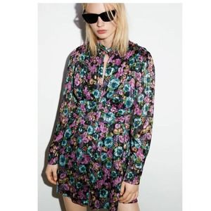 Zara Floral Print Dress Size Extra Small